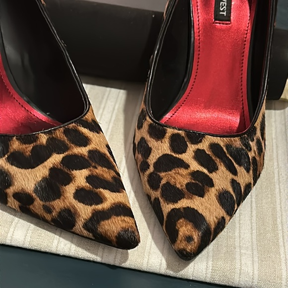 Nine West Tatiana, 2 Pair of Lux, Calf Fur Heels 9.5 in Zebra or Leopard NWOB - Picture 15 of 16